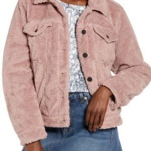 Blank NYC Blush Teddy Jacket
